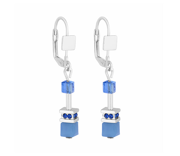 Cube Earrings in Blue