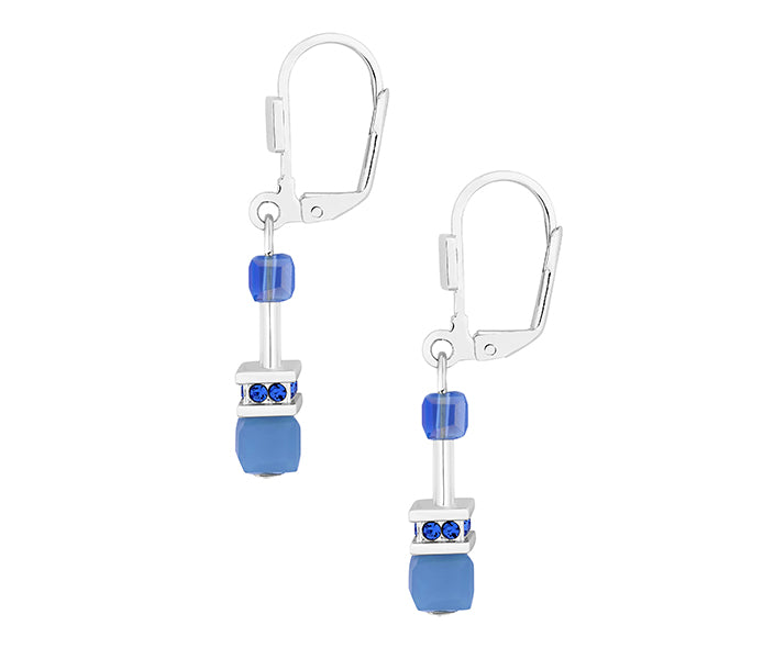 Cube Earrings in Blue