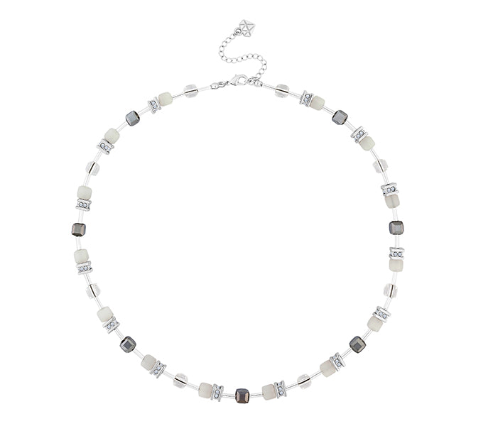 Cube Necklace in White