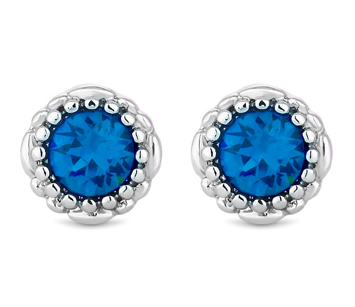 December Gemstone Stud Earrings