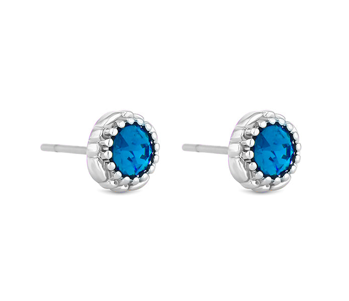 December Gemstone Stud Earrings