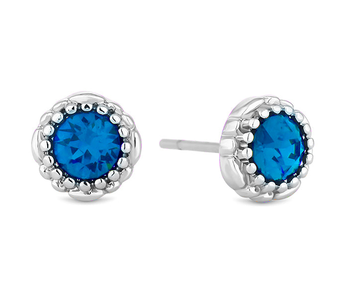 December Gemstone Stud Earrings