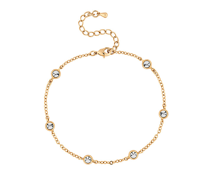 Dew Drop Anklet in Gold Plating