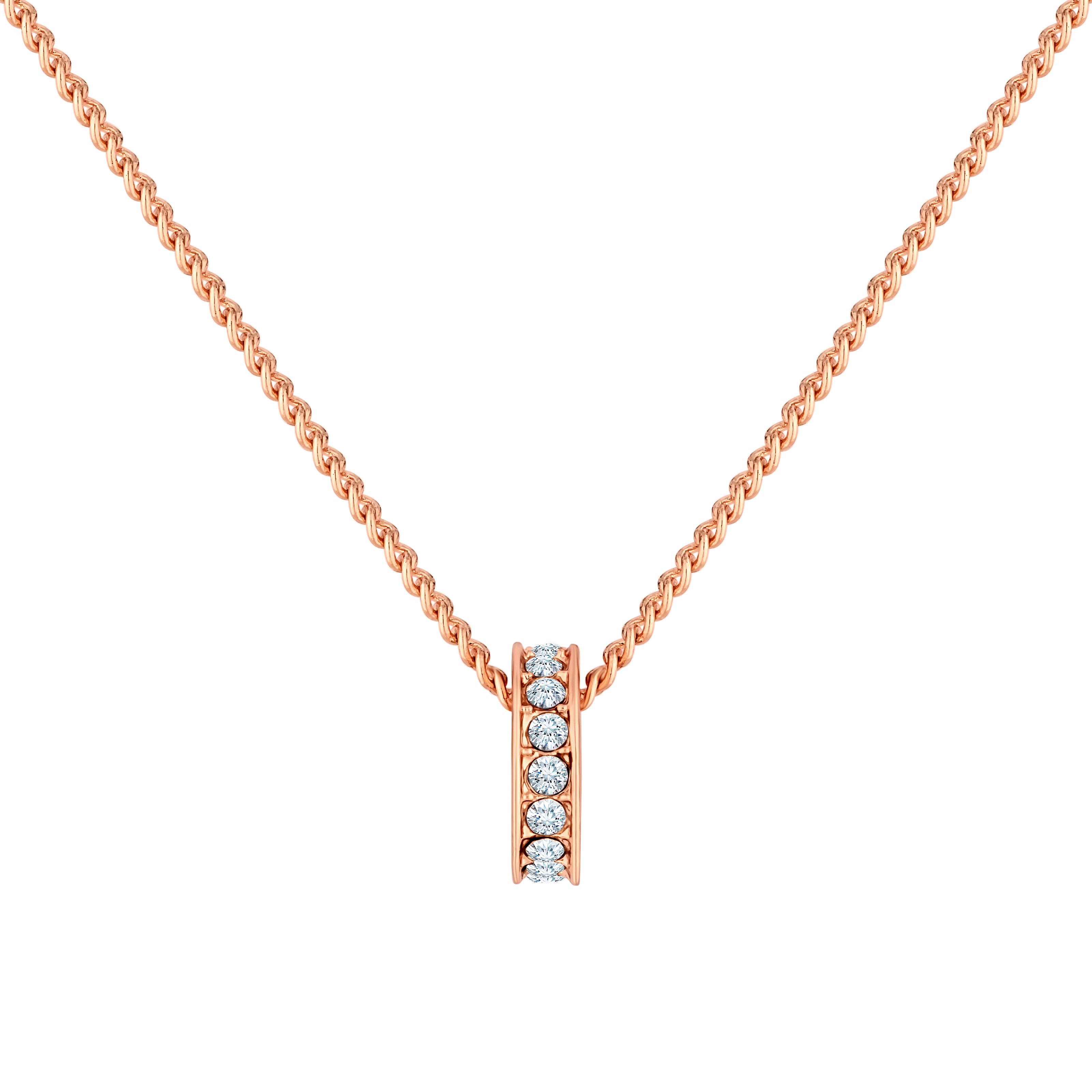 Domino Pendant in Rose Gold Plate
