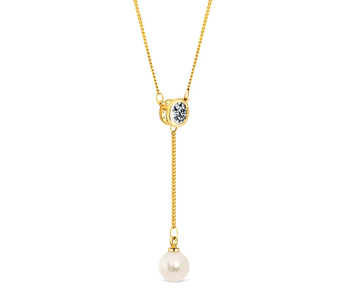 Drop Pearl Pendant in gold plating