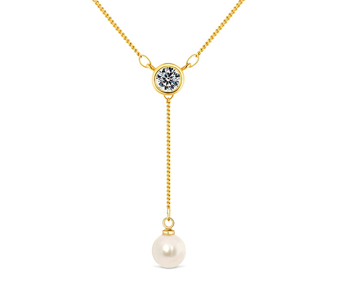 Drop Pearl Pendant in gold plating