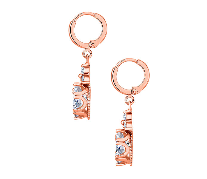 Elliptical Earrings in Rose Gold Plating