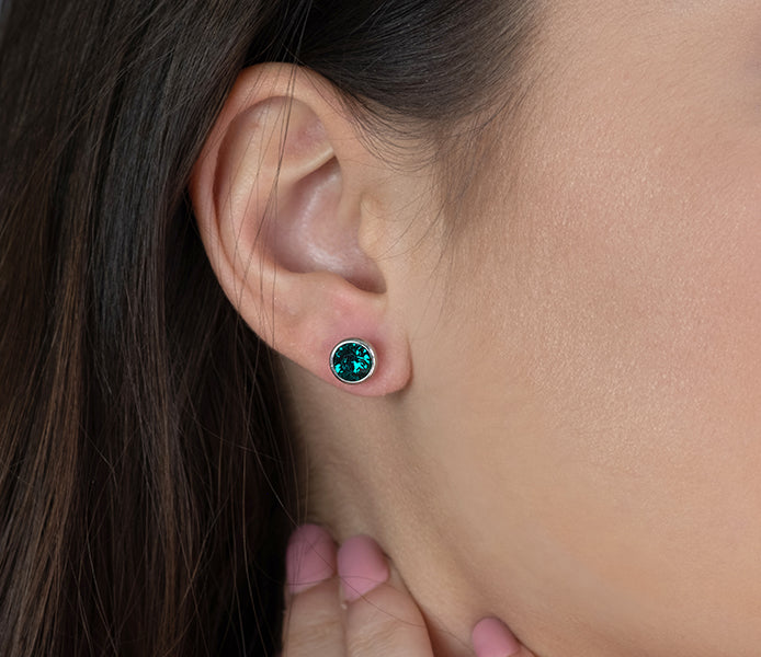 Emerald Circle Stud