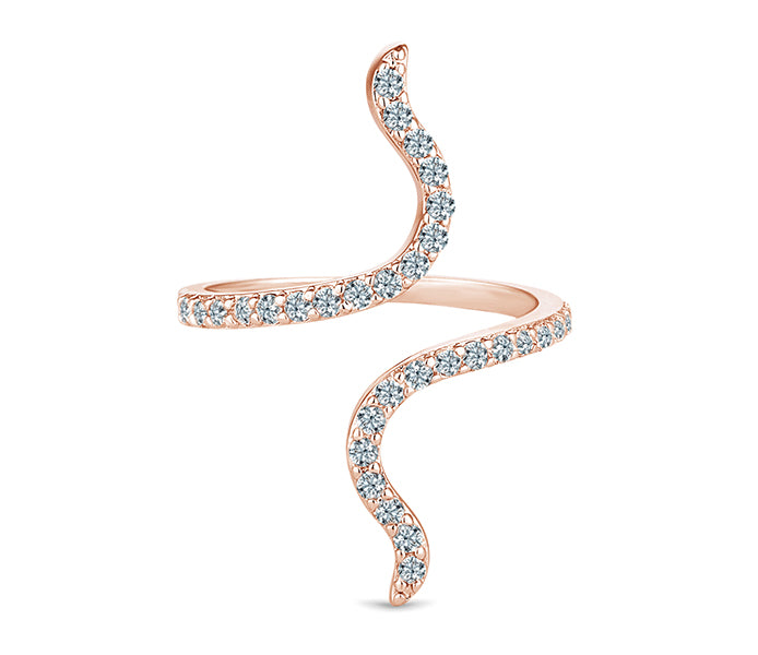 Entwine Ring in rose gold plating