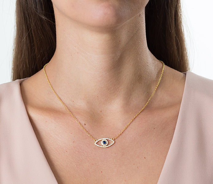 Eye Pendant in Yellow Gold Plating