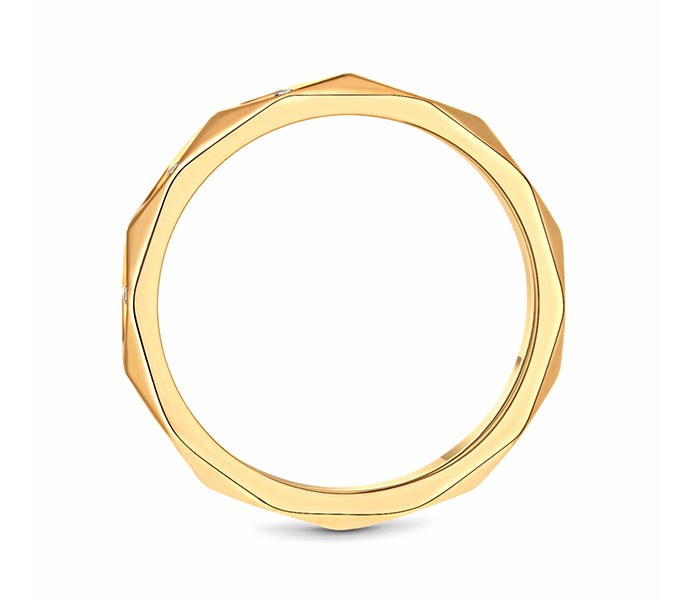 Faceted Ring in Gold Plating