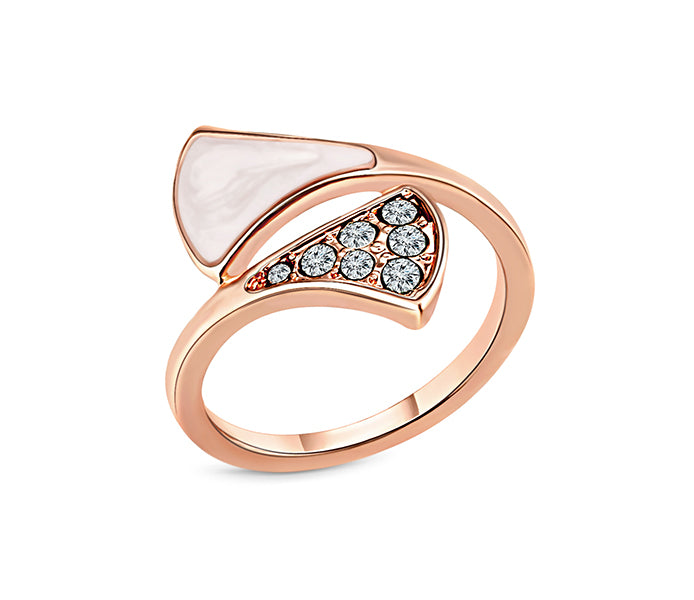 Fan ring in rose gold plating size 6