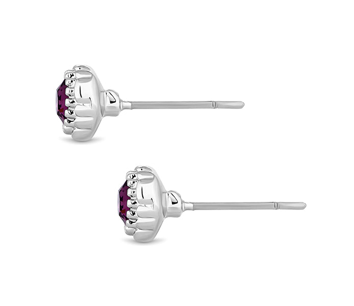 February Gemstone Stud Earrings