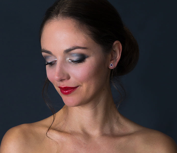 February Gemstone Stud Earrings