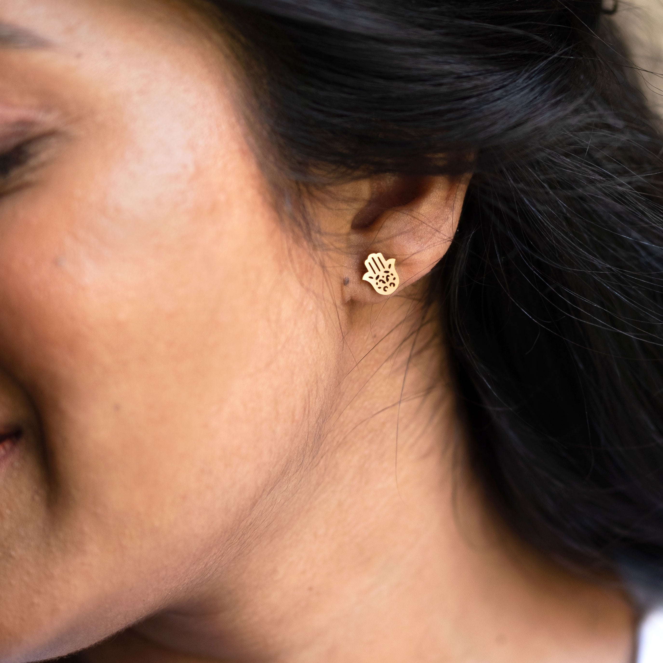 HAMSA EARRINGS - GOLD