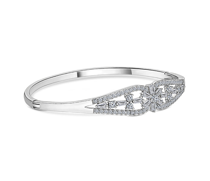Harmony Bangle in Rhodium Plating