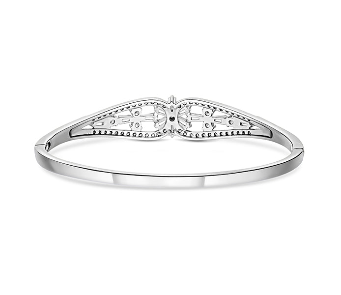 Harmony Bangle in Rhodium Plating