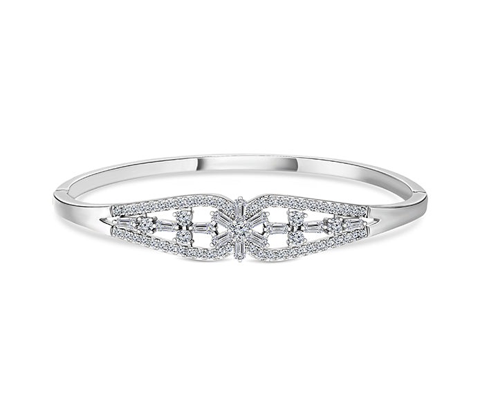 Harmony Bangle in Rhodium Plating