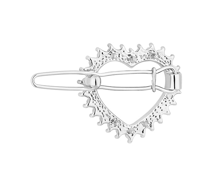 Heart Hair Clip with Crystals