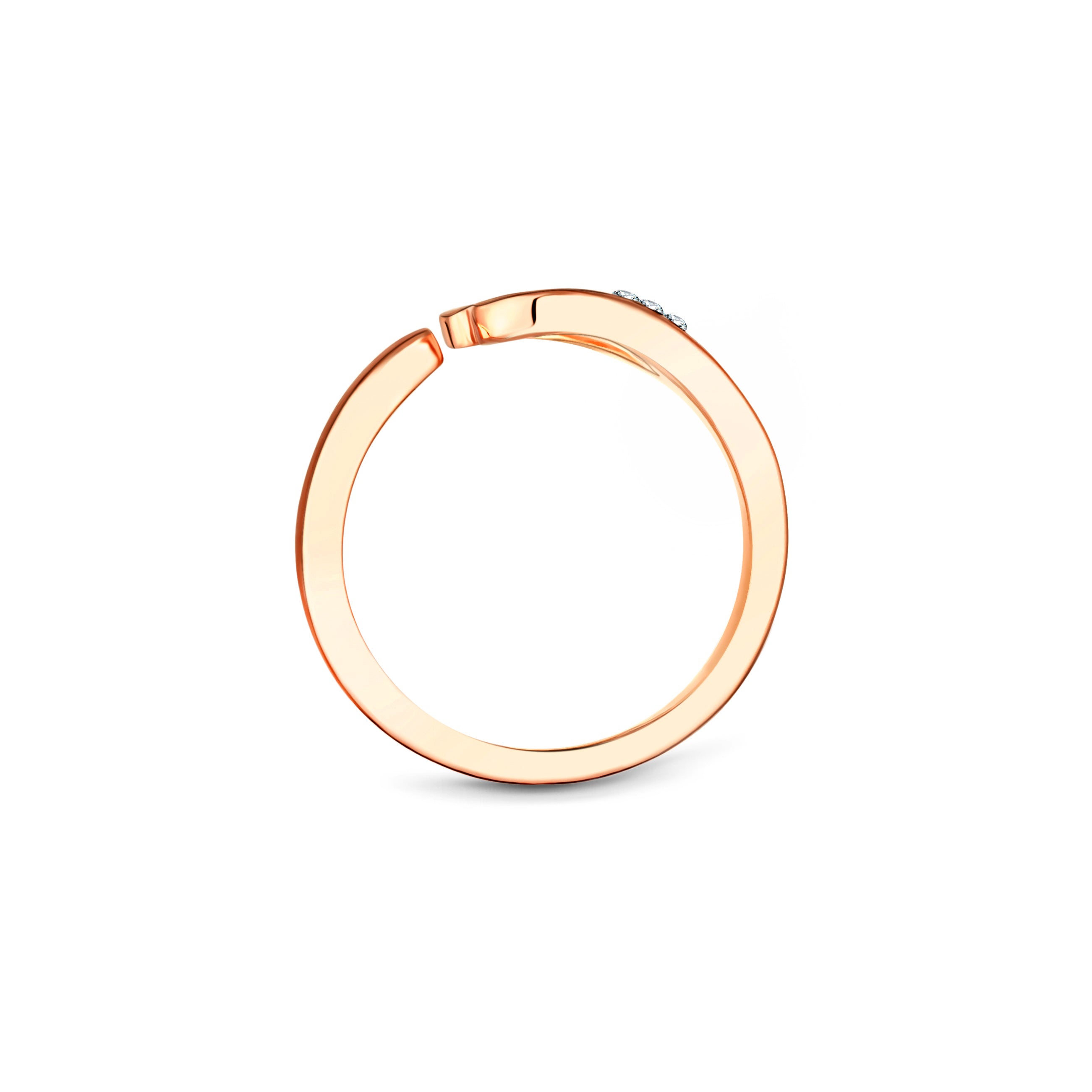 Heart Ring in Rose Gold plating size 6
