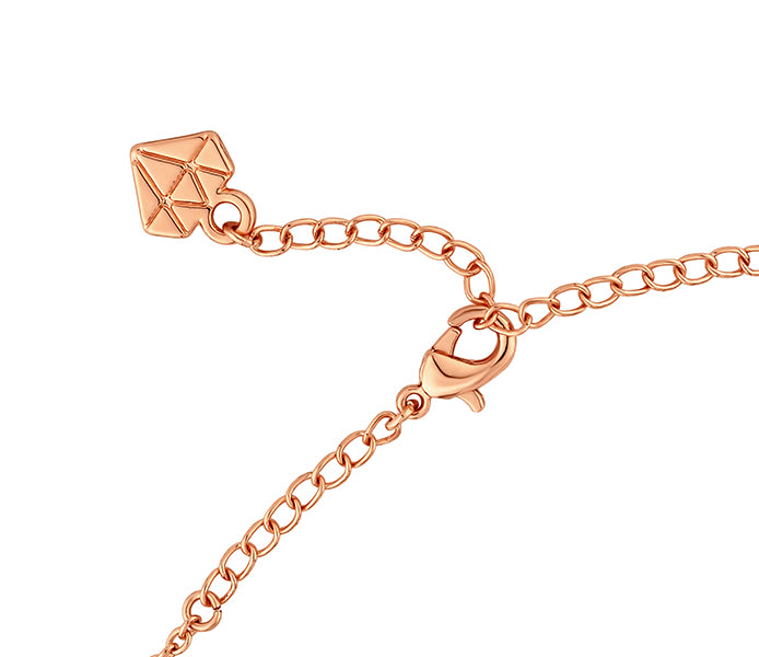 Honey Comb Bracelet with Blue Crystals in Rose