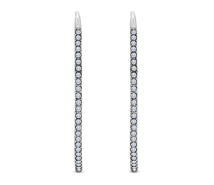 Hoop Earrings with Crystals