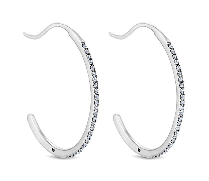 Hoop Earrings with Crystals