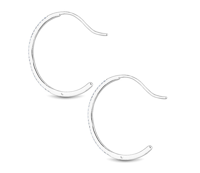 Hoop Earrings with Crystals