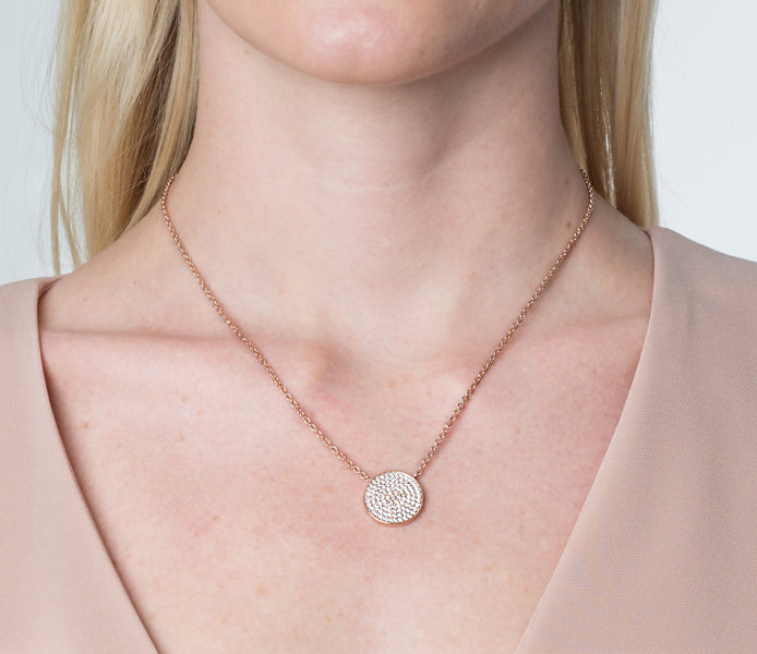 Honeycomb Pendant in Rose Gold