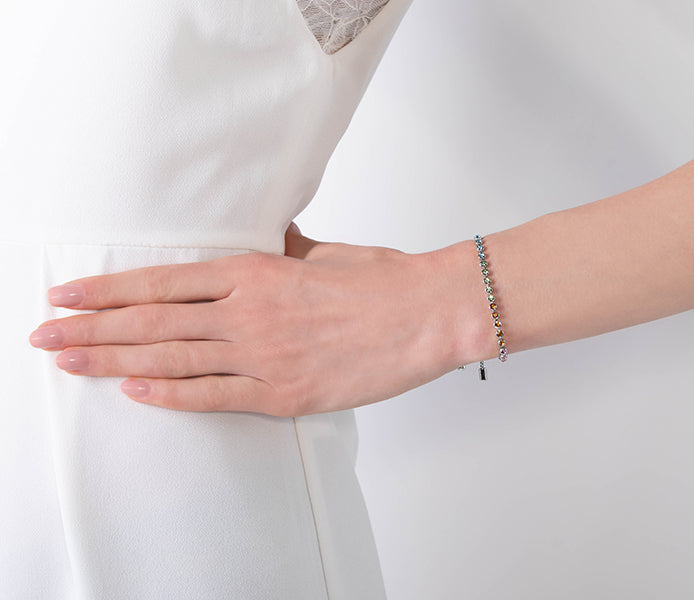 Indo Bracelet with Multi Colour Crystals