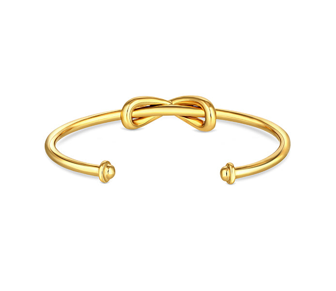 Infinity Cuff Bangle in Gold Plating