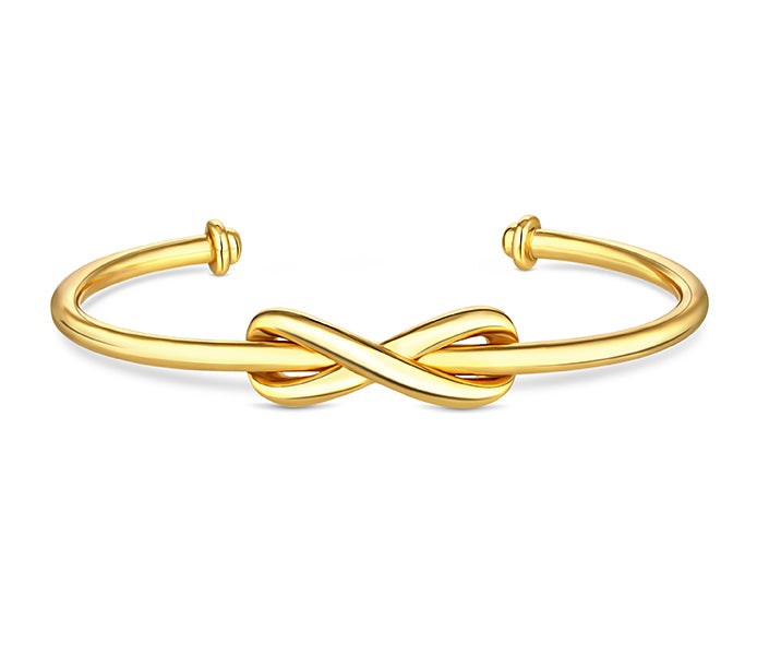 Infinity Cuff Bangle in Gold Plating