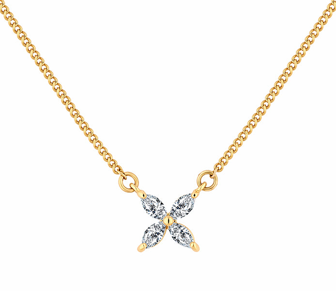 Lily Necklace in Gold Plating