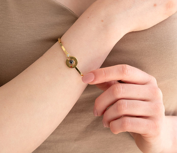 Love Language Bangle in Gold Plating