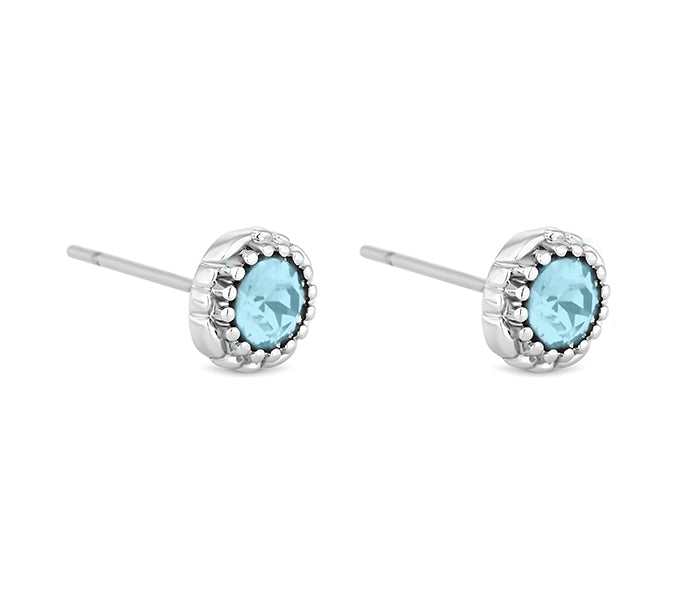 March Gemstone Stud Earrings
