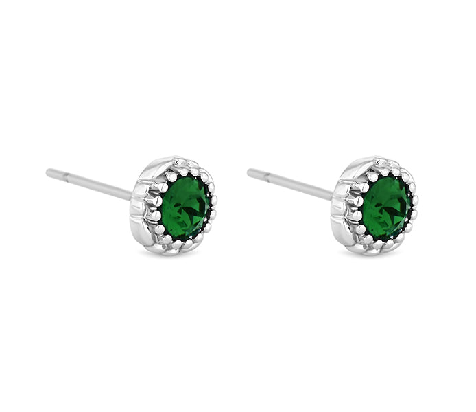 May Gemstone Stud Earrings