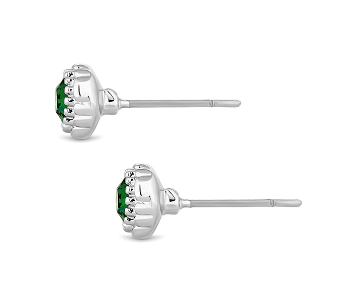 May Gemstone Stud Earrings