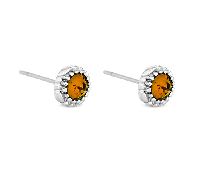 November Gemstone Stud Earrings
