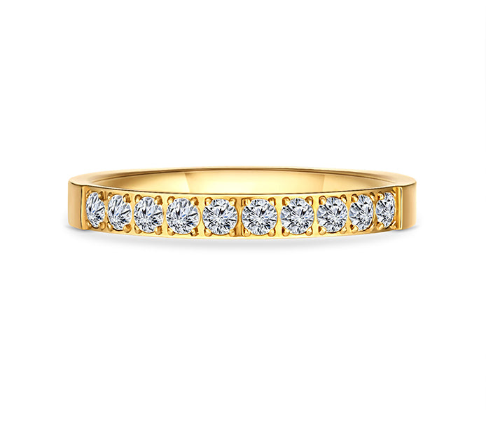Pavé Ring In Gold Plating