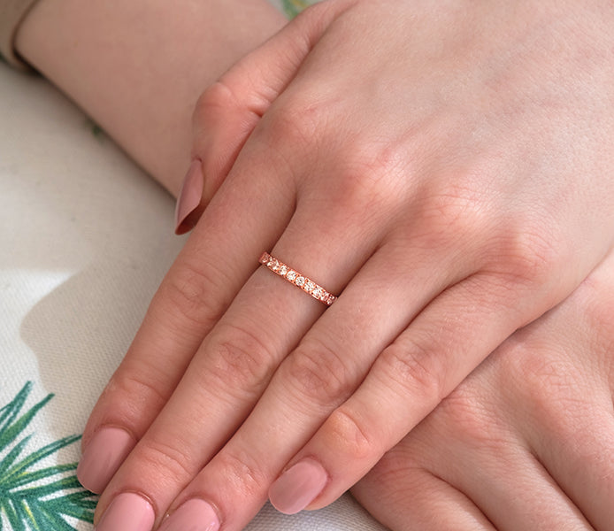 Pavé Ring in Rose Gold Plating
