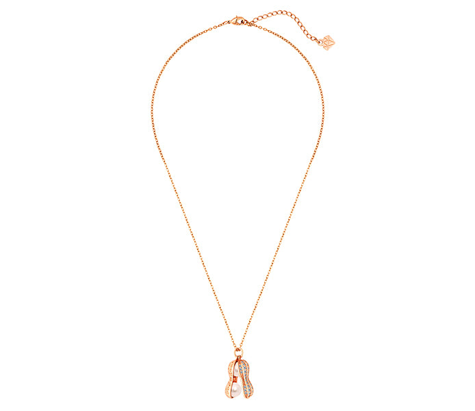 Peanut Pearl Pendant in rose gold plating