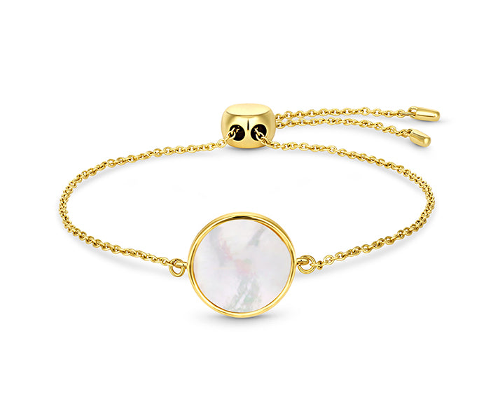 Pearl Clover Bracelet in Gold Plating