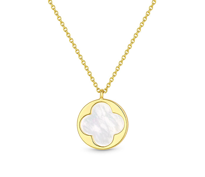 Pearl Clover Pendant in Gold plating