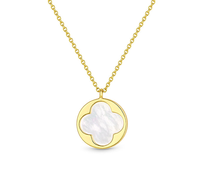 Pearl Clover Pendant in Gold plating