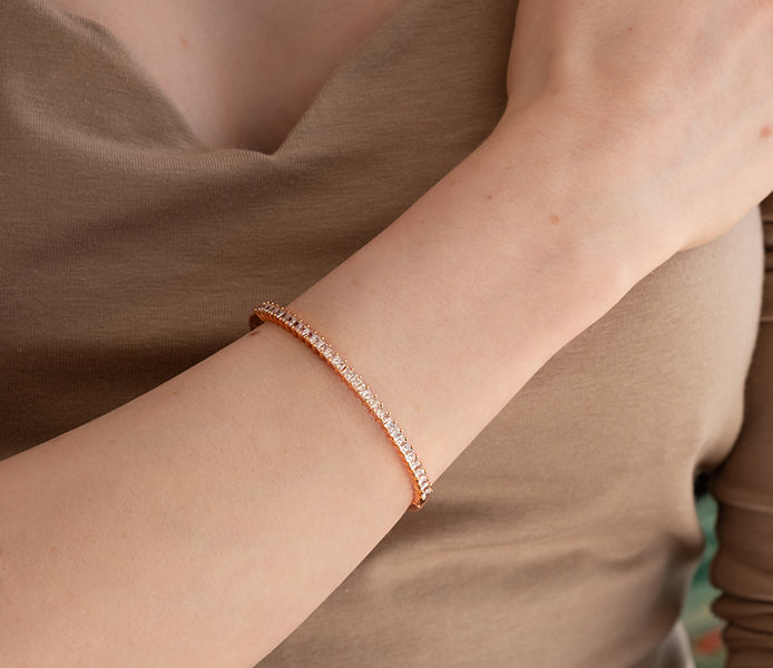 Perpetual Bangle in Rose Gold Plating