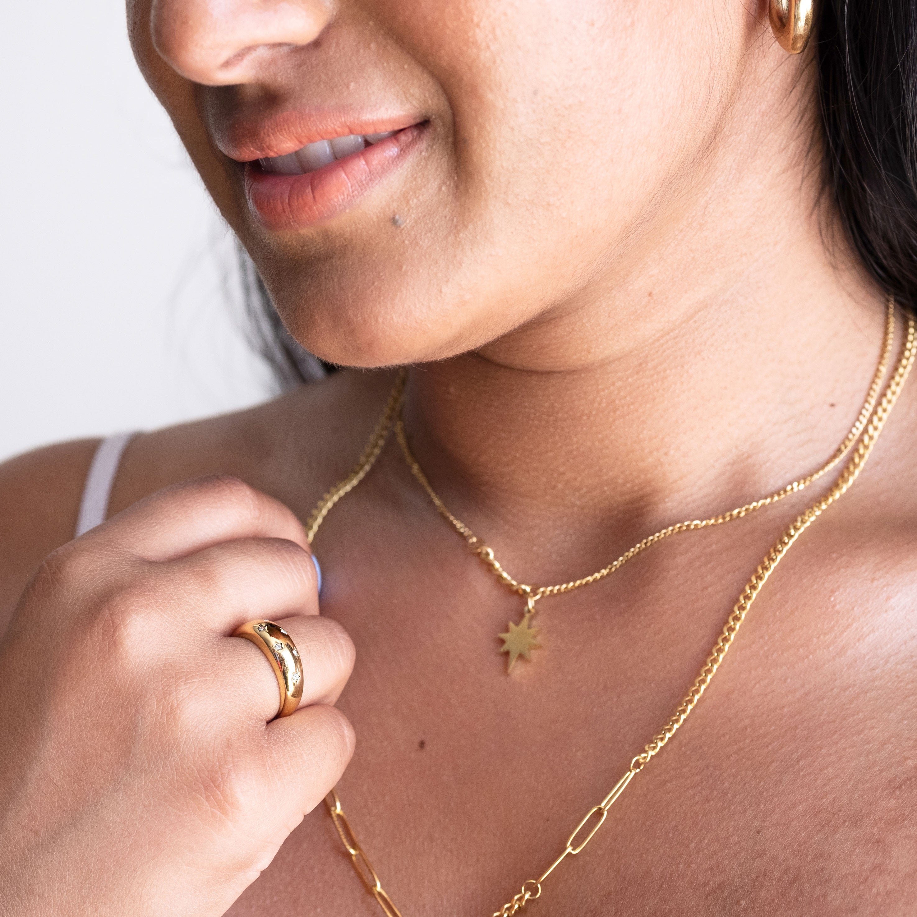 Double Polaris Necklace - Gold