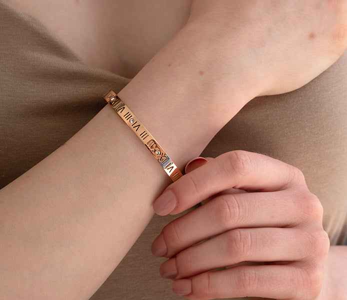 Prophecy Bangle in Rose Gold Plating