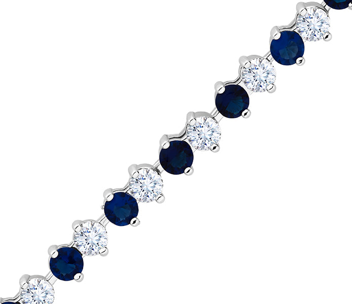 Purity Bracelet with Blue Crystals and Extra Link