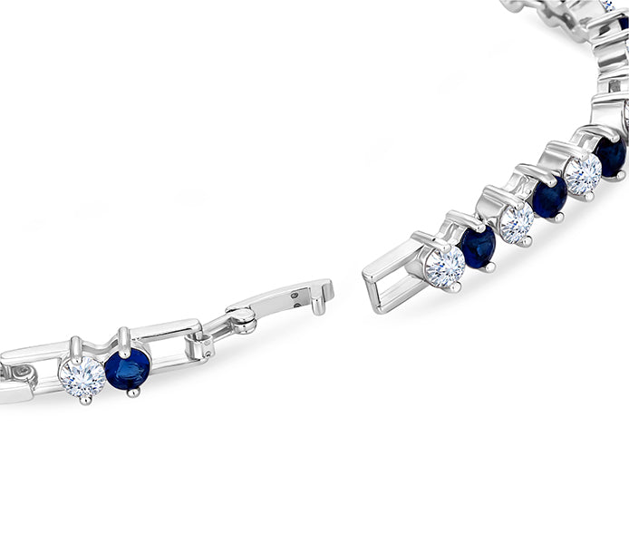 Purity Bracelet with Blue Crystals and Extra Link