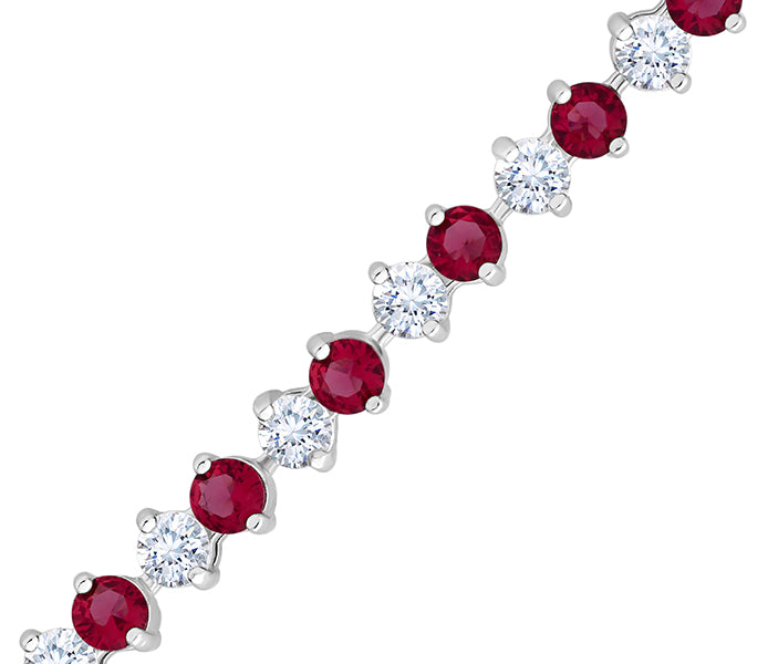 Purity Bracelet with Red Crystals and Extra Link